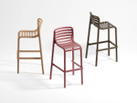 Стул пластиковый барный Nardi Doga Stool, капучино