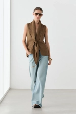 Жилет с льняными шнурками - MASSIMO DUTTI