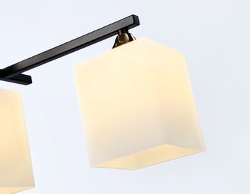Подвесной светильник 3*E27 TR303114/3 BK/FGD/FR черный/золото/белый матовый Traditional Modern Ambrella