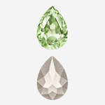 Кристалл Капля (Drop), оттенок "Хризолит"/"Chrysolite", 14*10мм