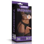 Телесная насадка с черными трусиками Easy Strapon Set 7.0 - 18 см. (Цвет: телесный с черным)