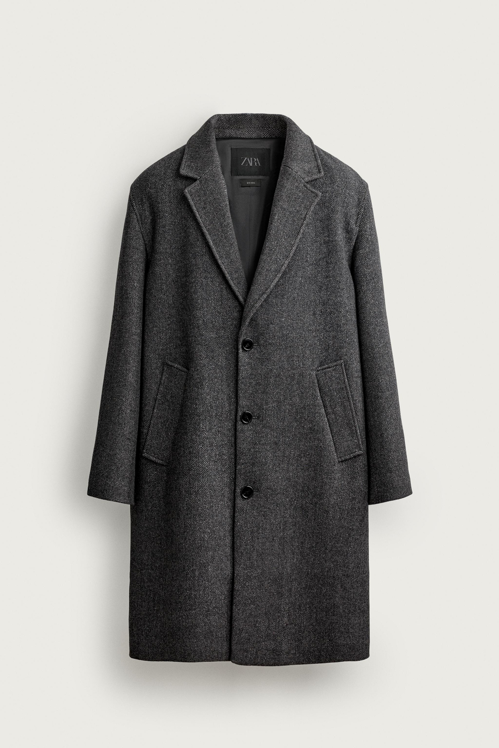 ПАЛЬТО RELAXED FIT ИЗ ШЕРСТИ — ZARA