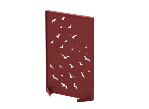 Перегородка с декором "Перелетные птицы" 120х40х160