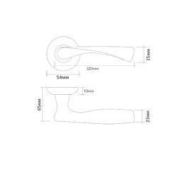 Ручка раздельная VETTORE R07.023 SN/CP мат.никель/хром (квадрат 130)