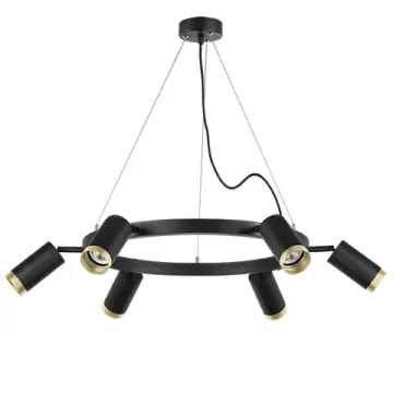 Люстра подвесная 6*GU10 LR01637640 черный/золото Rullo Lightstar
