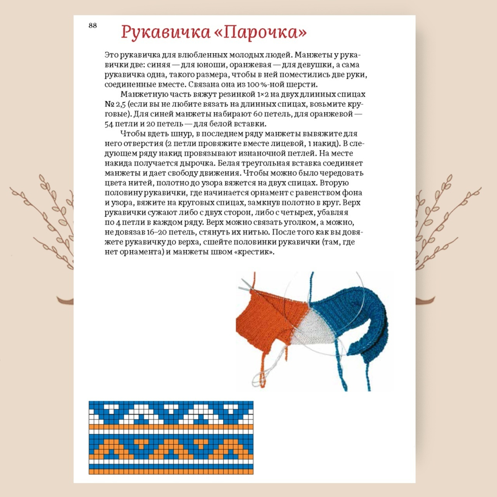 Узорные рукавички. Варежки и перчатки с народными орнаментами. Г. Поверина