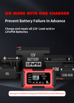 Устройство зарядное для аккумулятора (Pb / AGM / LiFePo4)12V 8A RJTianye красное