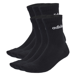 Теннисные носки Adidas Linear Crew Cushioned 6P - black/white