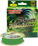 Шнур Power Phantom 4x, 120м, зеленый, 0,33мм, 38,25кг