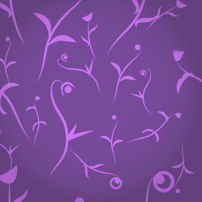 Фантастические растения на фиолетовом фоне