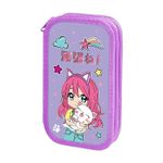 Пенал ЮНЛАНДИЯ, 2 отделения, ламинированный картон, конгрев, 19х11 см, "Anime hugs", 272293