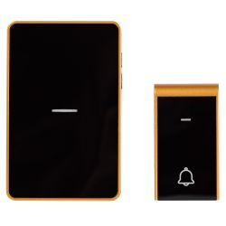 Звонок дверной Intro MP103B беспроводной LED подсветка IP44 150 м чёрный 38 мелодий | Электрозвонки беспроводные