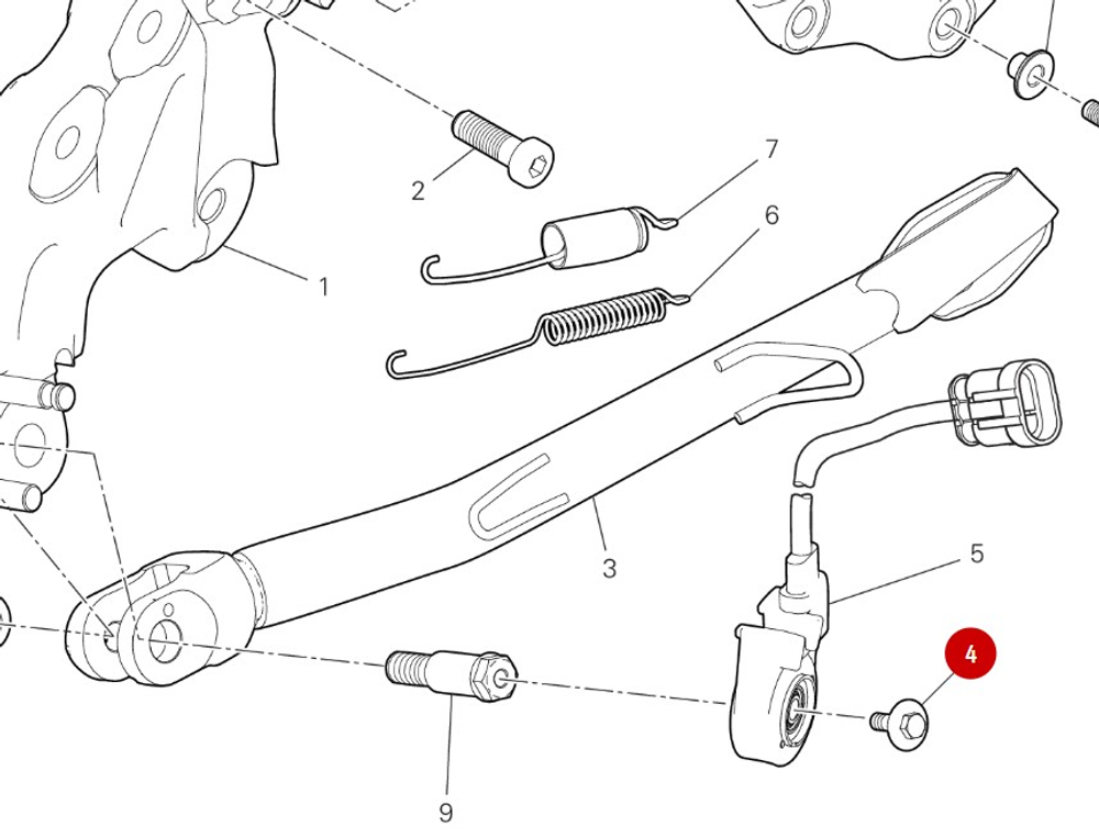 Ducati Болт подножки М16х16 77917241AA