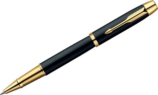 Ручка-роллер Parker IM Metal, T221, цвет: Black GT, стержень: Fblack  S0856360