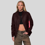 Бомбер Alpha Industries MA-1 W Cocoa (Бордово-коричневый)