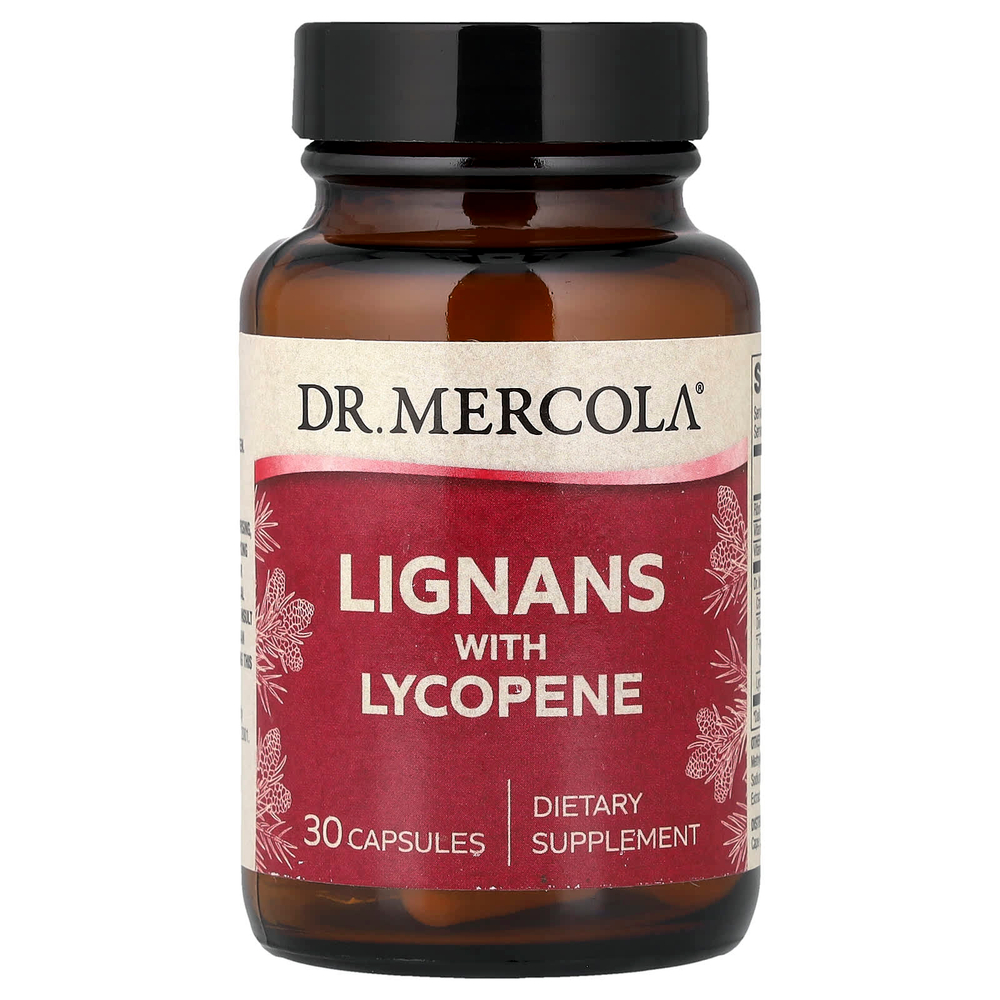Dr. Mercola, Лигнаны с ликопином, 30 капсул