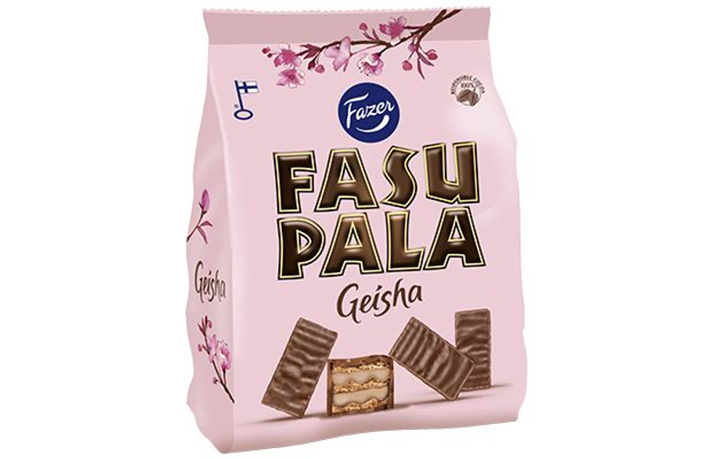 Шоколадные вафли Fazer FASUPALA GEISHA со вкусом лесного ореха 175 г (из Финляндии)