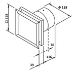 Накладной вентилятор Helios MiniVent M1/120 F (датчик влажности)