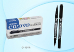 Маркер для CD/DVD 2х сторон. черный с од. стор.-острый нак-1,0mm, с друг-супертон.-0,5m (Basir)