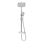 Душевая стойка Grossman Alba 500.K35.06.100/000 с верхним душем,ручной лейкой и смесителем,хром с белым,1 место