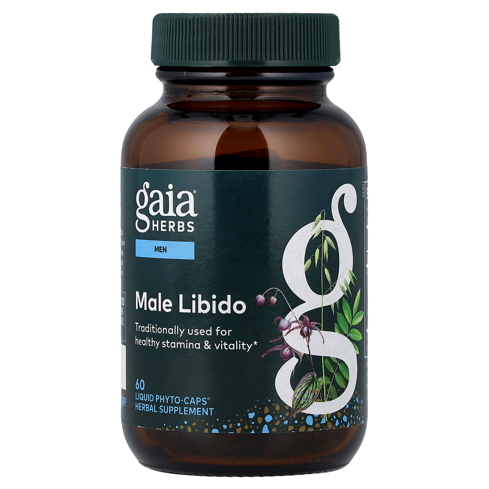 Gaia Herbs, Men, мужское либидо, 60 капсул Phyto-Caps®
