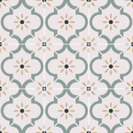 Smile Tile Эклектика Арабески Зеленый 20x20
