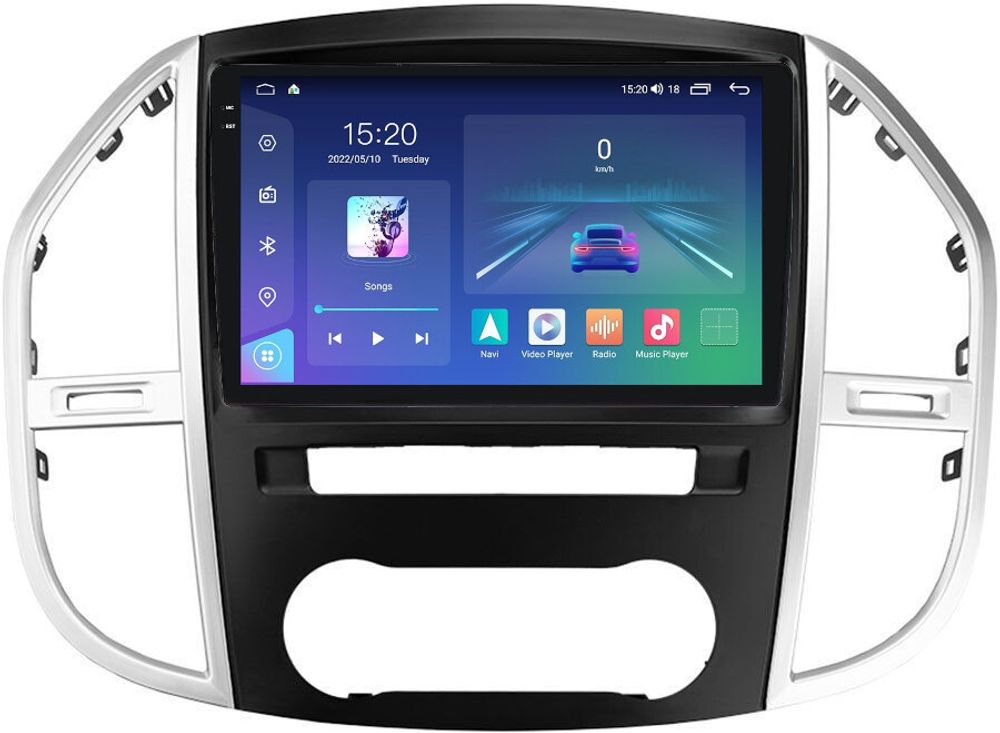 Магнитола для Mercedes-Benz Vito 2014+ - Parafar PF477U2K на Android 13, Быстрая, QLED+2K, CarPlay, 4G SIM-слот