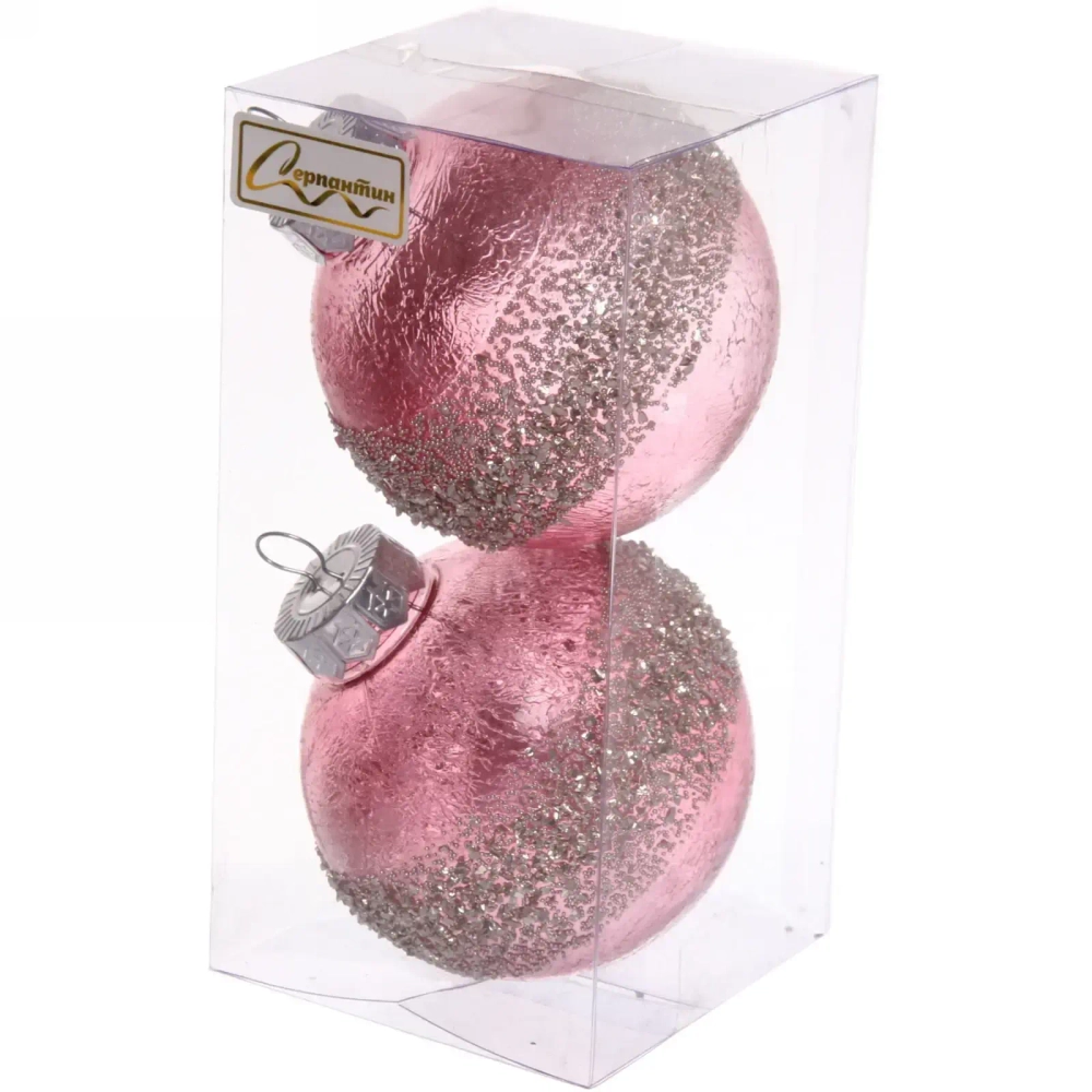 Набор украшений SHINE «Diamonds» 8 см (2 шт.), rose pink