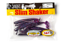 Виброхвосты съедобные LJ Pro Series SLIM SHAKER 3in (7,6 см), цв. S63, 9 шт.