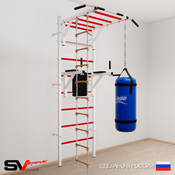 Шведская стенка Sv Sport 5422 (Турник рукоход/Брусья/Лестница/Цепь/Мешок 22кг)