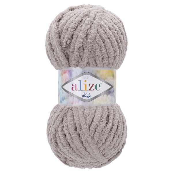 Пряжа Alize (Ализе) Softy Mega / уп.5 мот. по 100 г, 70м, 268 тауп