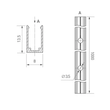 Профиль 1м 029828 серый ARL-MOONLIGHT-1206-1000 ANOD Arlight