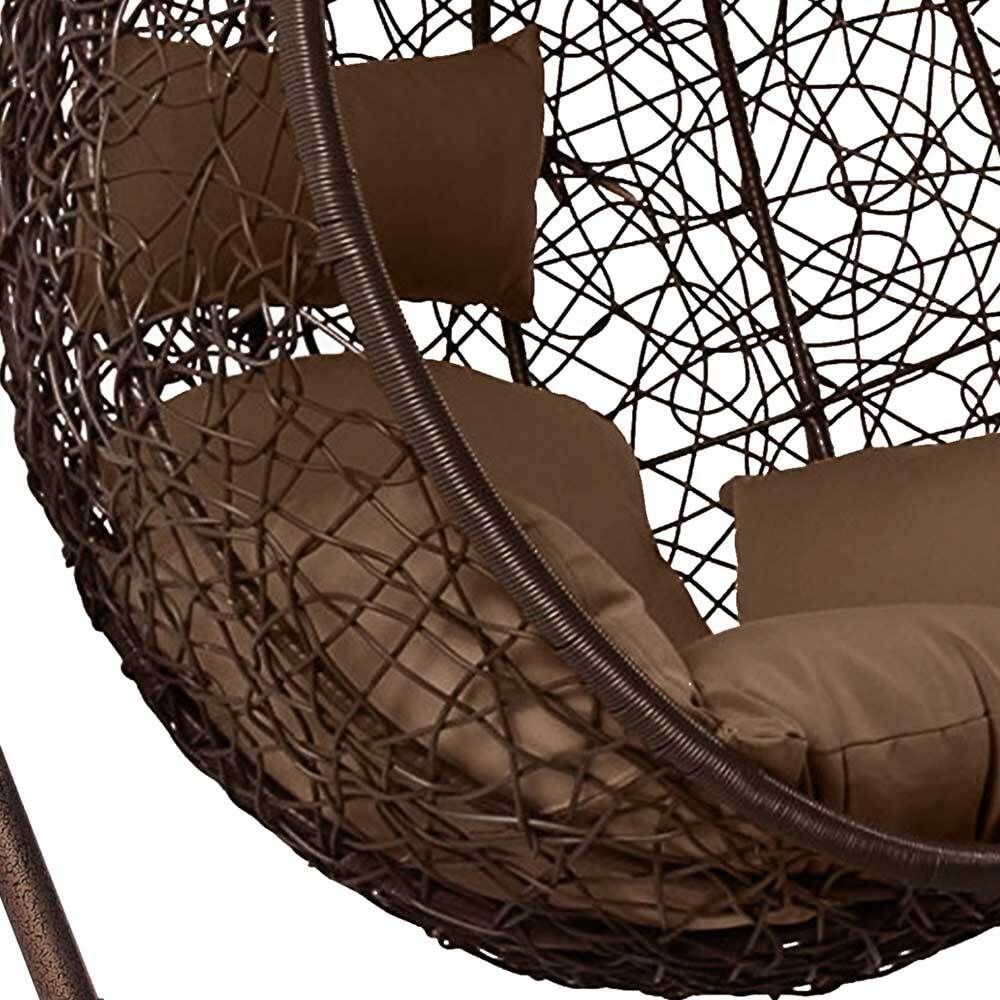 Подвесное кресло из искусственного ротанга AFM-168A-L Brown