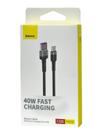 Usb Кабель-зарядка TYPE-C Baseus Cafule 5A 40W 1м CATKLF-PG1 черный