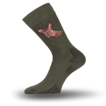 Носки Lasting LFSS 620, cotton+polyamide, зеленый с рисунком, размер S, LFSS620-S