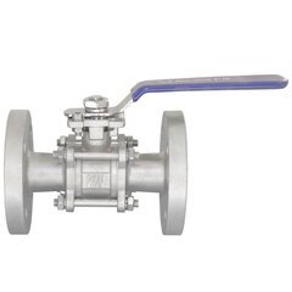 Кран шаровый фланцевый под привод нержавеющий (3PC), AISI304 DN15 (1/2"), (CF8), PN16