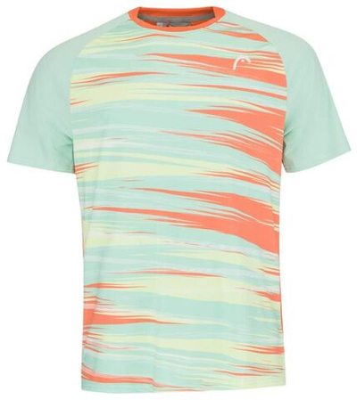 Мужская теннисная футболка Head Topspin T-Shirt - поясtel green/print vision