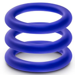 Набор из 3 синих эрекционных колец VS2 Pure Premium Silicone Cock Rings (Цвет: синий)