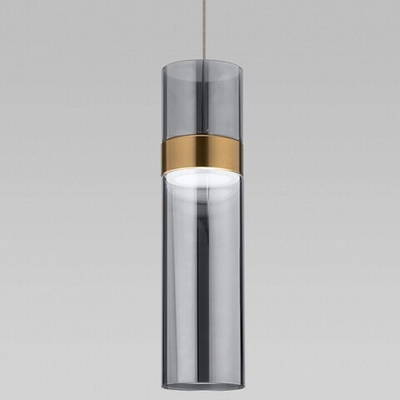 Подвесной светильник Eurosvet Lumen 50244/1 LED латунь/дымчатый
