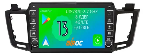 Магнитола для Toyota RAV4 XA40 2012-2019 - Airoc AB-1110 (кнопки и крутилки), Android 13, Быстрая, SIM-слот, CarPlay