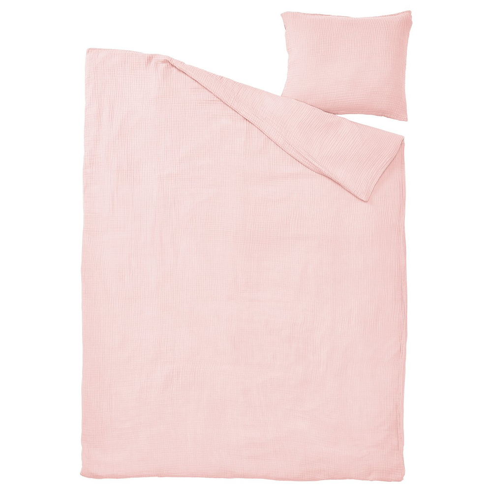 IKEA SCHERSMIN  (ИКЕА ШЕРСМИН)  -  Пододеяльник и наволочка - бледно-розовый 150x200/50x60 см
