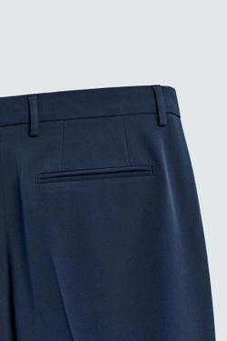 ZARA КОСТЮМНЫЕ БРЮКИ COMFORT, ЧЕРНИЛЬНО-СИНИЙ