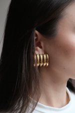 Серьги ФАКТУРНЫЕ gold