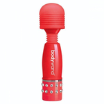 Красный жезловый мини-вибратор с кристаллами Mini Massager Love Edition (Цвет: красный)