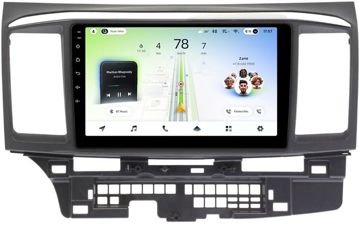 Магнитола для Mitsubishi Lancer X 2007-2016 - Teyes CC4L монитор 9" IPS, Android 14, Быстрая, Snapdragon 662, CarPlay, 4G SIM-слот