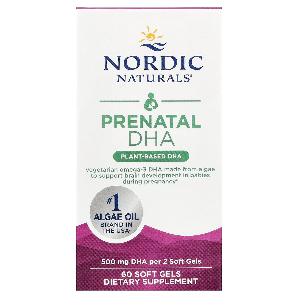 Nordic Naturals, пренатальная ДГК, 60 капсул (250 мг в 1 капсуле)