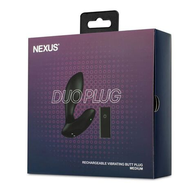 Черная анальная вибровтулка Nexus Duo Plug Medium (Цвет: черный)