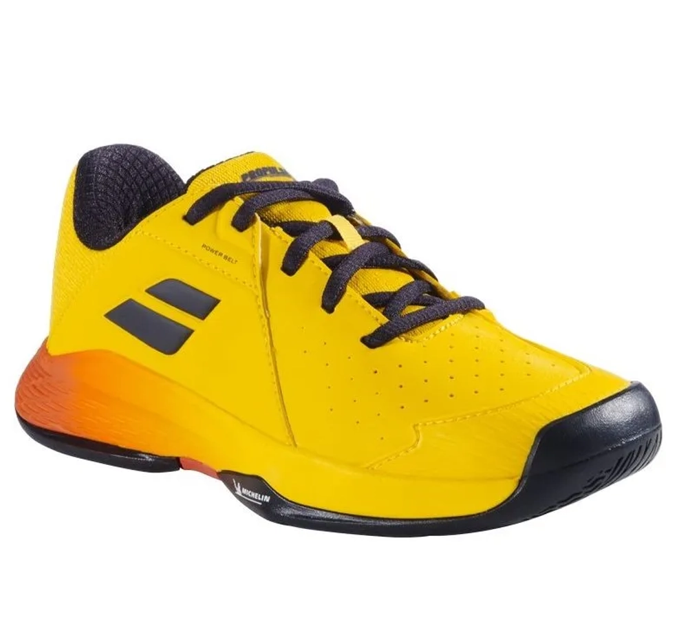 Детские теннисные кроссовки Babolat Propulse Junior 3 All Court - yellow/sunset