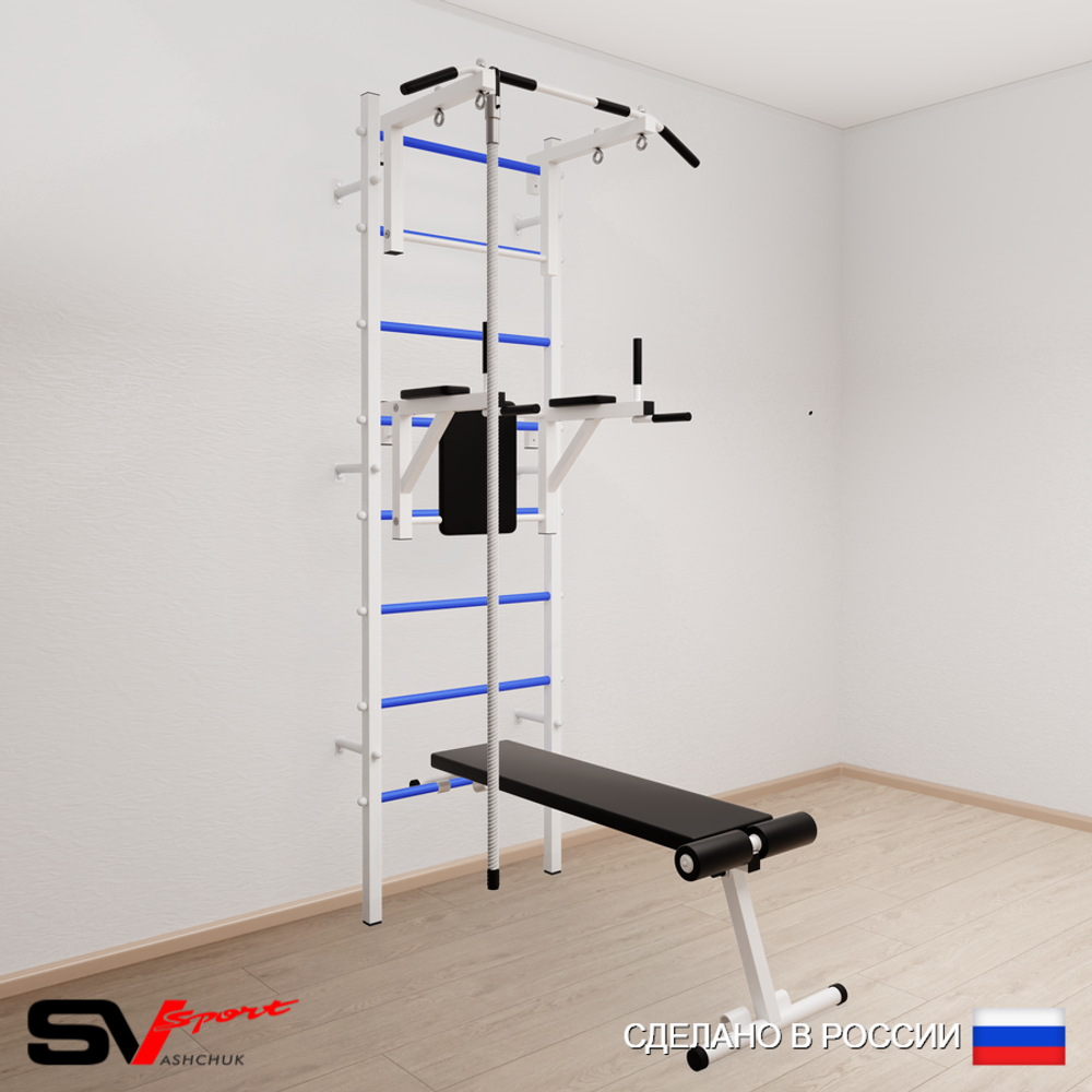 Шведская стенка Sv Sport 580 (Турник стандарт/Брусья/Скамья/Канат)