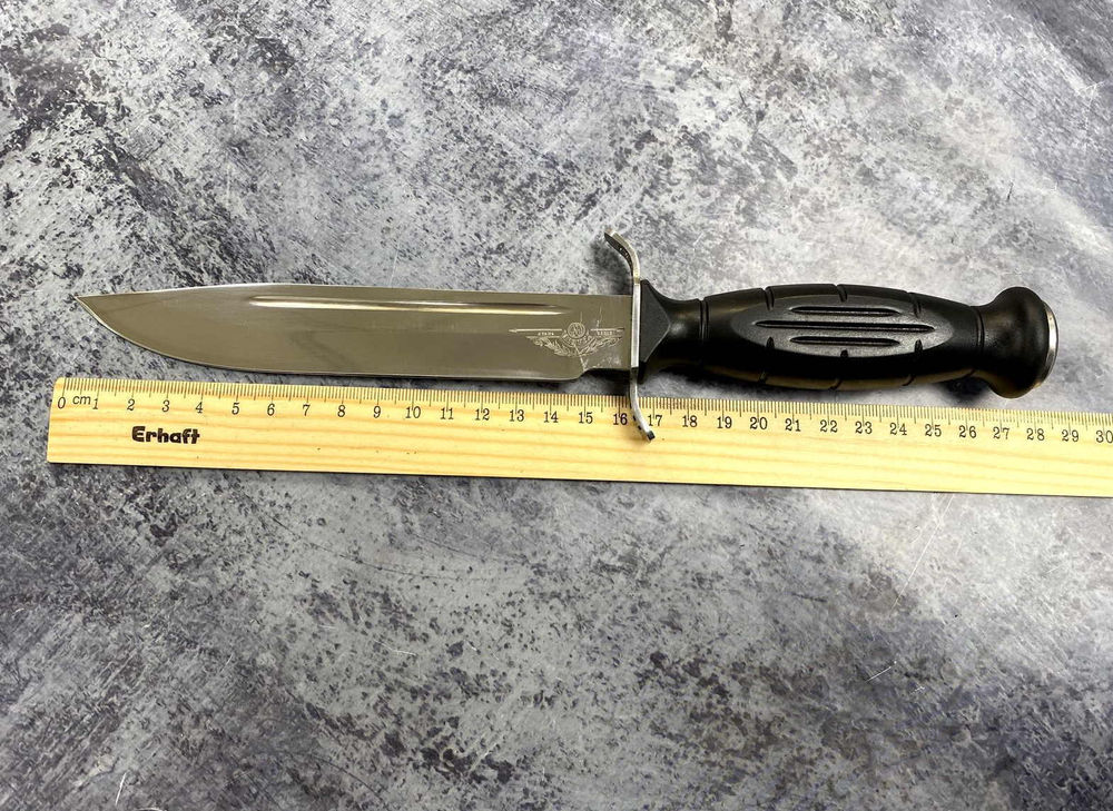 Нож Разведчик НР-43 Вишня, сталь 95х18, черный пластик